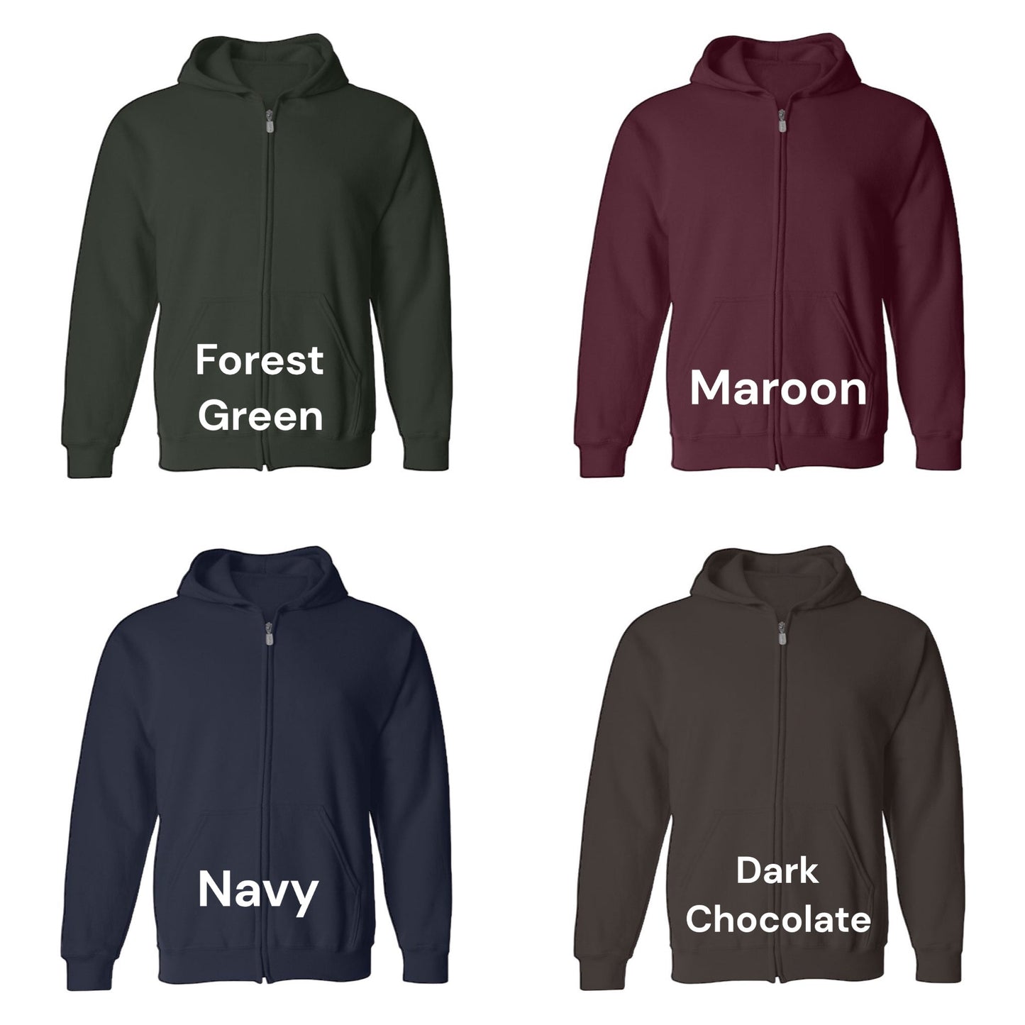 Custom Photo Silhouette Full Zip Up